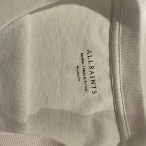 AllSaints Graphic T, White & Medium - Picture 3 of 4